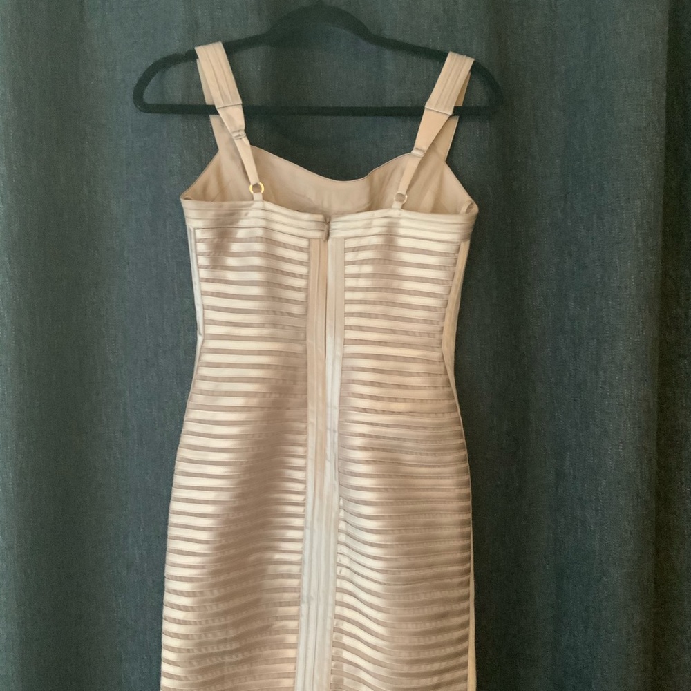 BCBGMAXAZRIA Women's Cocktail Dress Champagne - Picture 5 of 6
